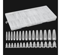 Nail Molds - Sandwich Structure Full Cover Beauty Tool,Full Coverage Nail Tips | for Home Family Travel Holiday Salon Spa Wedding Bridal Pedicure Beauty Makeup