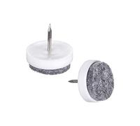Nail On Furniture Felt Pads Glide Chair Table Leg Protector 24 mm Diameter 10 Pieces White