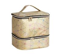 Nail Organizer for Nails 30 Bottles - Nail Accessories Organizer - Bag Large Capacity Contains 30 Bottles Sturdy Handle Sponge Dividers for Women Nail Gel, Gold, riferimento alla