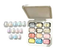 Nail Paint 12 Colors No Wipe Silk Satin Manicure Art Palette
