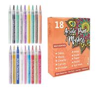 Nail Paint Markers 18-Color Fine Tip Long Lasting Painting Pen