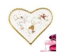 Nail Paint Pallete | Nail Painting Mixed Color Palette,Board Resin Elegant Gold Edge Tray for Salon Women Station Gel Art Practice Girls Home Manicure Beauty Studio