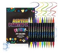 Nail Paint Pens 24 Colors Double-Ended 3D Acrylic