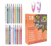 Nail Paint Pens for Kids 18 Colors Quick-Drying Painting Pen