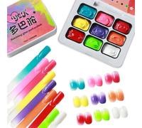 Nail Painting Gel 9 Color Palette Shape Patting Manicure Design