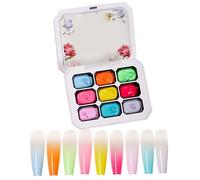 Nail Painting Gel 9-Colors Gradient Sponge Pat No Wipe DIY Drawing Art