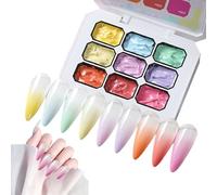 Nail Painting Gel - Paint Nail Gel 9-Colors,Polish Drawing No Wipe Long-Lasting Art for French Manicure Personal Beauty Salon