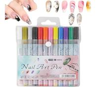 Nail Painting Thought-12x1in Graffiti Manicure Tools 12 Colors Set 0.3mm Gel Drawing Pen | Creative Marker Kit For Teen Women For Ad