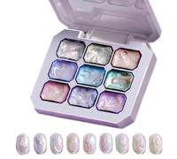 Nail Pat Gel Gradient Manicure Paint 9 Colors Beginner Friendly For Art | Nail Pat Gel 9 Colors Beginner Friendly Gradient Manicure Paint No Wipe Non Running Mermaid auror-a Manicure Kit