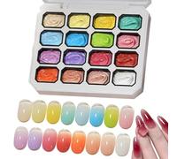 Nail Patting Gel | 16-Color Gradient Manicure Supplies - Gradient Painting Gel Nail Palette | for Stamping Molding Painting Design Home Salon Party Wedding Holiday