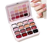 Nail Patting Gel Palette - 16-Color Fingernail Design, Long-Lasting Sponge Pat Gel Palette for Beginners Professionals Girls Ladies Wives Mothers Brides Art Students Craft Enthusiasts Home Salons