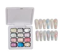 Nail Patting Gel,Twelve Colors,Highly Highly Pigmented - Palette For Gradient Nail Dabbing Gel | For Stamping, Shaping, Painting, Designing, Home And Salon, Birthday Parties And Weddings