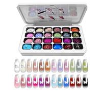 Nail Patting Gel - Twenty-Four Colour Manicure Palette, Gradient Styling Compound, Creative Fingertip Decoration Medium with Gentle Mixing Effect Performance, Professional Beauty Design For