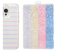 Nail Pearls, Half Round Craft Beads, 2-6mm Tiny Bead with Flat Back, Ergonomic Resin Material Charm Decal, Glossy Finish with Elegant Style, Salon Supply for Decoration