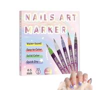 Nail Pen | Fast Drying and Anti-Smudge Marker Pen 12 Pieces - Paint Marker Kit with Nail , for Children Adults Women Beginners Crafts Salon C