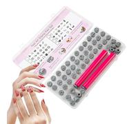 Nail Pen Set, Nail Stamp Set, 48 Pieces, Manicure Applicator Decoration for Painting and Practice