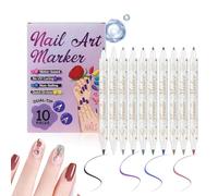 Nail Pens, 10 Colours, Quick-Drying, Long-Lasting Manicure Accessories, Children's Nail Polish Pens, for Girls, Women, Teenagers, Salon, Home, Party, Holiday, Summer, Spring, Halloween, Wedding