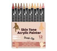 Nail Pens,12 Colors Acrylic Nail Doodle Paint Pens Markers Set - Double Tip Beauty Accessories for Beginners Women Salon Photoshoot Paper Ceramic Face Hand Phone Case