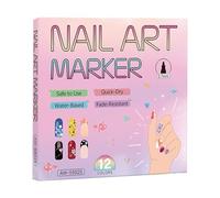 Nail Pens - 12 Colors Quick Dry Paint, Tool Nail Polish Pen Suitable for Girls Kids Christmas Stocking Stuffers Beginners Teen Women Manicure Art Creative Fun DIY Designs Easy Use