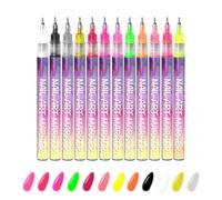 Nail Pens 12 Colors Quick Portable Waterproof Liner