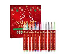 Nail Pens | 12 Colours Quick Drying Manicure Tool - 0.3 mm Fine Tip Nail Dotting Marker | For Women Girls Art Design Doodle Drawing Salon Home Beauty