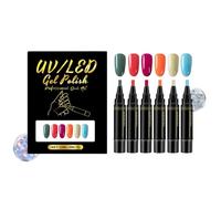 Nail Pens 6 Colors Fine Tip Doodle Tools