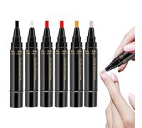 Nail Pens | 6-Piece Long-Lasting Quick-Drying Manicure Accessories - Nail Polish Pens for Mothers Salon Home Party Holiday Summer Spring Halloween