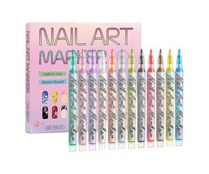 Nail Pens - Acrylic Set 12 Colors For Decoration | Precise Drawing Tools For Girls, Boys, Teens, Women | Beginner Manicure Accessories That Drive Creativity, Prác