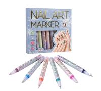 Nail Pens, Fine-Tip Quick-Drying, 15x13.2cm, Markers, manicure Painting Pens, Smudge-Proof Cosmetics, ideal for Home Salon Everyday
