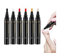 Nail Pens for Girls - 6-piece Quick Dry, Long Lasting Manicure, Vibrant Paint , High Precision Needle Tip, Professional Salon Grade Enamel | Creative Cosmetic Kit for Women