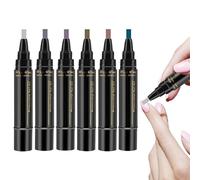 Nail Pens for Girls - 6-piece Quick Dry, Long Lasting Manicure, Vibrant Paint , High Precision Needle Tip, Professional Salon Grade Enamel | Creative Cosmetic Kit for Women
