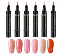 Nail Pens for Nails - 6 Colours Quick Drying Nail Art Set | Without UV Light Manicure Pens - Pen | Nail Design Painting Pen for Women Children Nail Studio DIY Accessories