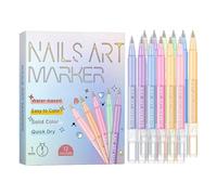 Nail Pens - Nail Polish Pens are Designed with Quick-Drying Gel Ink, 12 Colours, Quick Drying 0.5 mm, Waterproof Gel Pens for Manicure, Home, Exercise, Drawing, Women, Girls