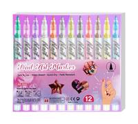 Nail Pens - Precise Drawing Markers, Even Colour Flow, Controlled Detail Creation, Versatile Nail Tools | Home, Salon, Manicure, Practice, Artistic Styling, Design, Explore