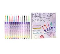 Nail Pens - Set Made with Vibrating Gel Compatible Chopsticks, Multicolor Brush Set, Artistic and Dotted Profile, Delicate Design Instrument Contour, Diseg Concept