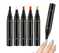 Nail Pens - Six Piece Vibrant Collection Quick Dry Beauty Tool Acrylic Nail Marker | Practice Professional Design Line Dotting Manicure Pedicure Salon Home Ur