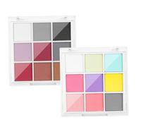 Nail Pigment Powder Palette Nail Pigment Powder, 3x3 Inch 9 Colors Solid Nail Pigment Powder Palette, DIY Color-Adjustable Neon Pigment Powder For Nails, Style 2