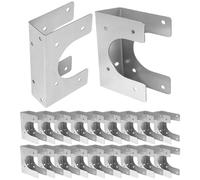 Nail plates for stands, pack of 20 hot-dip galvanised reinforcement and support shoes, heat-resistant nail plate, for sanitary installation, frame construction, pipes and electric cables in