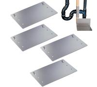 Nail Plates, Pack of 4 Self-Nailing Steel Plates, Nail Protection Shield for Central Vacuum Cleaner Pipes, Sanitary Lines in the Basement, Cable and Electrical Line Protection for Wood Construction