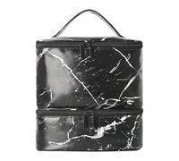 Nail Polish Bag, Double Layer Manicure Tools Organizer, Portable Travel Pouch, Lightweight Flexible Storage, Stylish Design, Ideal for Present, Friends, Lovers, Nail Care Things, Black, Se référer au