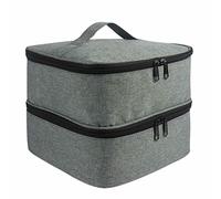 Nail Polish Bag, Polyester Pretty Nail Polish Case, Portable Nail Polish Storage, Multipurpose Nail Polish Case Organizer for Manicure Tools, Cosmetic, Nail Gel, Nail Files, Nail Polish Remover, Gray