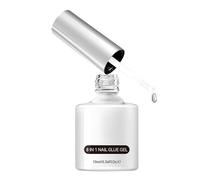 Nail Polish Base Coat, Rhinestone Nail Glue, Acrylic Nails Base Coat, Multi-Functional 8 In 1 Formula, Easy to Operate, 10ml, for Rhinestone False Nails Nail Arts