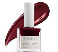 Nail Polish Burgundy Wine O’Clock 8ml Vegan Nail Varnish - Deep Red Classic Finish, Quick Drying Long Lasting Chip Resistant Manicure, Low Chemical Formula, PETA & Halal Certified, NailKind