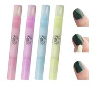 Nail Polish Corrector Pens, Manicure Remover pen with 12 Replacement Tips, Refillable Nail Art Edge Cleaning Pen, Nail Art Remover Pen, Nail Varnish Remover Pens, Manicure Correction Pens (4 PCS)