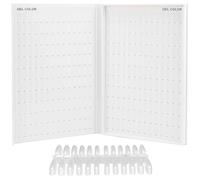 Nail Polish Display Book With 308 Colors, Acrylic Nail Practice Book With Wooden Cover For Diy Nail Art