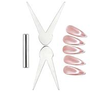 Nail Polish Magnet - Three Piece Portable Set, Strong Powerful Manicure Tool, Creates Unique Cat-Eye Effect, Magnetic Polish Design Function, Best Women Mom Wife Gift, Adults Use