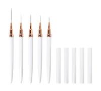 Nail Polish Marker Pens, Set of 5, Quick-Drying Fine Tip Tools, for Drawing, Painting, Dotting and Lining, for Precise Drawing of Patterns at Home or in the Salon