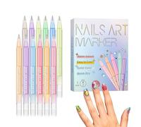 Nail Polish Markers - 12 Color Waterproof Quick Drying Doodle Tool - Fingernail Paint Pens | for Beginners Teens Girls Home Salon Manicure Parties Practice Project