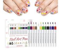 Nail Polish Markers | 12 Colors Long Lasting DIY Manicure Tool - Dot Decoration Tools - For Women Wife Birthday Christmas Home Wedding