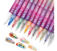 Nail Polish Markers | 12 Colors Nail Art Tools - DIY Markers - For Women Girls Holidays Christmas Birthday Parties Home Salon